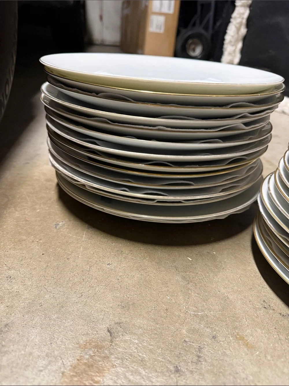 Vintage Noritake Oriental 6341 Japan 55-Piece China Set Bamboo Gold Trim dinner